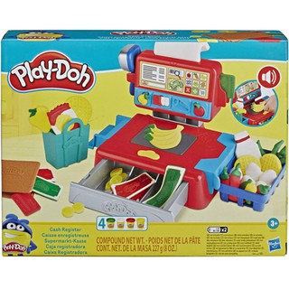 Play-Doh Cash Register Cashier Toy with Fun Sounds, Play Food, Shopping, Coins Cash Accessories บทบาทสมมุทิ ซื้อขายของ