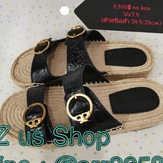 พรีฯTORY BURCH SELBY TWO-BAND ESPADRILLE SLIDE/us6.5/7.5/8 .