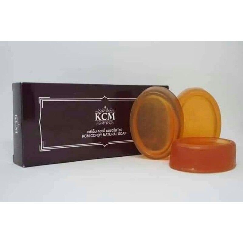 สบู่ KCM ของแท้ 100% Cordy Natural Soap สบู่ผสานคุณค่าสมุนไพรไทยเพื่อการดูแลสุขภาพผิวให้เนียนนุ่มกระ