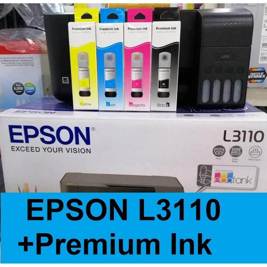 เครื่องพิมพ์ Epson L3110  อุปกรณ์ครบ พร้อมหมึก Premium Ink พร้อมใช้