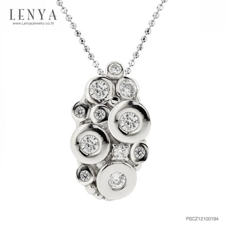 Lenya Jewelry จี้เงินแท้ 925 ประดับด้วย Diamondlike  เสริมบุคลิกเพิ่มความมั่นใจ ให้สร้อยช่วยอัพลุคให้ดูหรูหราได้