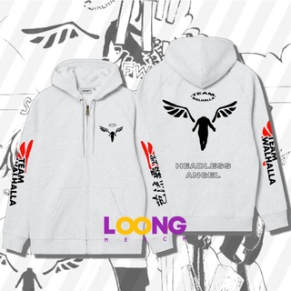 เสื้อแจ็กเก็ตผู้ใหญ่ มีฮู้ด มีซิป ลายโลโก้ทีม Valhalla Walhalla 217
