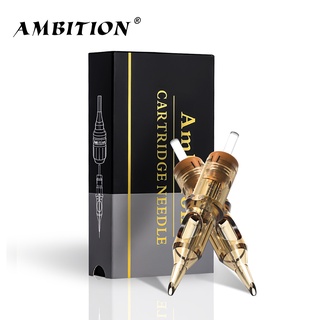 Ambition ตลับหมึกสักถาวร เส้นผ่าศูนย์กลาง 0.25 0.30 0.35 มม. สําหรับแต่งหน้า 20 ชิ้น ต่อกล่อง