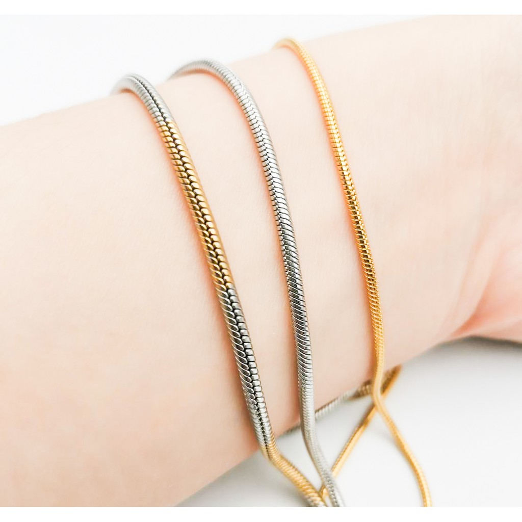 สร้อยคอลายกระดูกงูสแตนเลส  มี 3 สี ไม่ลอก ไม่ดำ และมีขนาด 18 , 20 , 22นิ้ว ของดี ราคาถูกมาก - รูปที่ 3