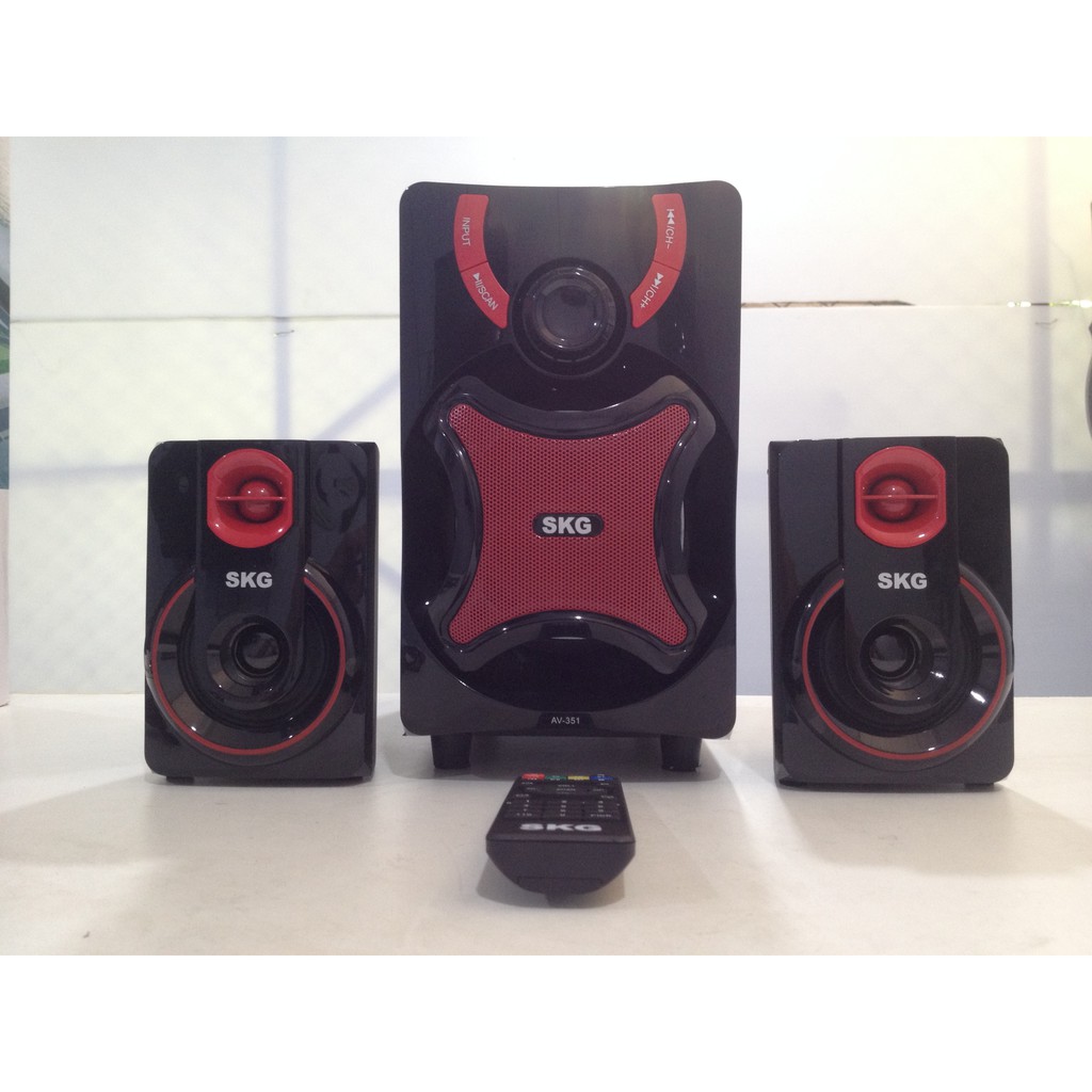 ตู้ลำโพง2.1 ชุดโฮมเธียเตอร์ 2.1 SKG AV-351 D 2.1 CH Multimedia Speaker System BLUETOOTH FM RADIO MP3