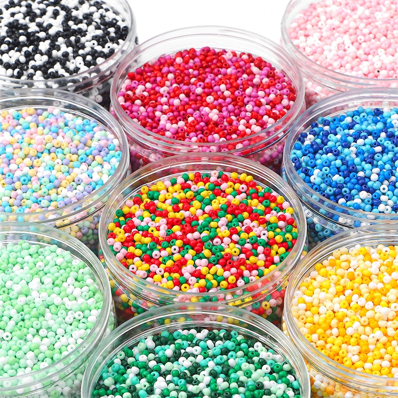220 ชิ้น 3 มิลลิเมตร Solid Lacquer Bake Charm เช็กแก้ว Seed ลูกปัด DIY สร้อยข้อมือสร้อยคอสําหรับเครื่องประดับทําอุปกรณ์เสริม