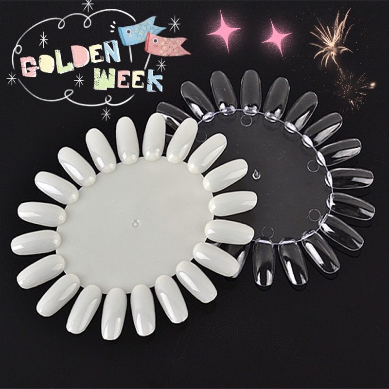 แผ่นชาร์ทโชว์สีทาเล็บมือเล็บเท้า 1แผ่นมี 20 ช่อง/แบบพวง50/ชิ้น   พร้อมส่งในไทย