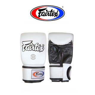 แบ็คชก  แฟร์เท็กซ์ รุ่นนิ้วโป้งมีเปิด   Fairtex Super Sparring Gloves Open Thumb TGO3 สีขาว/ดำ