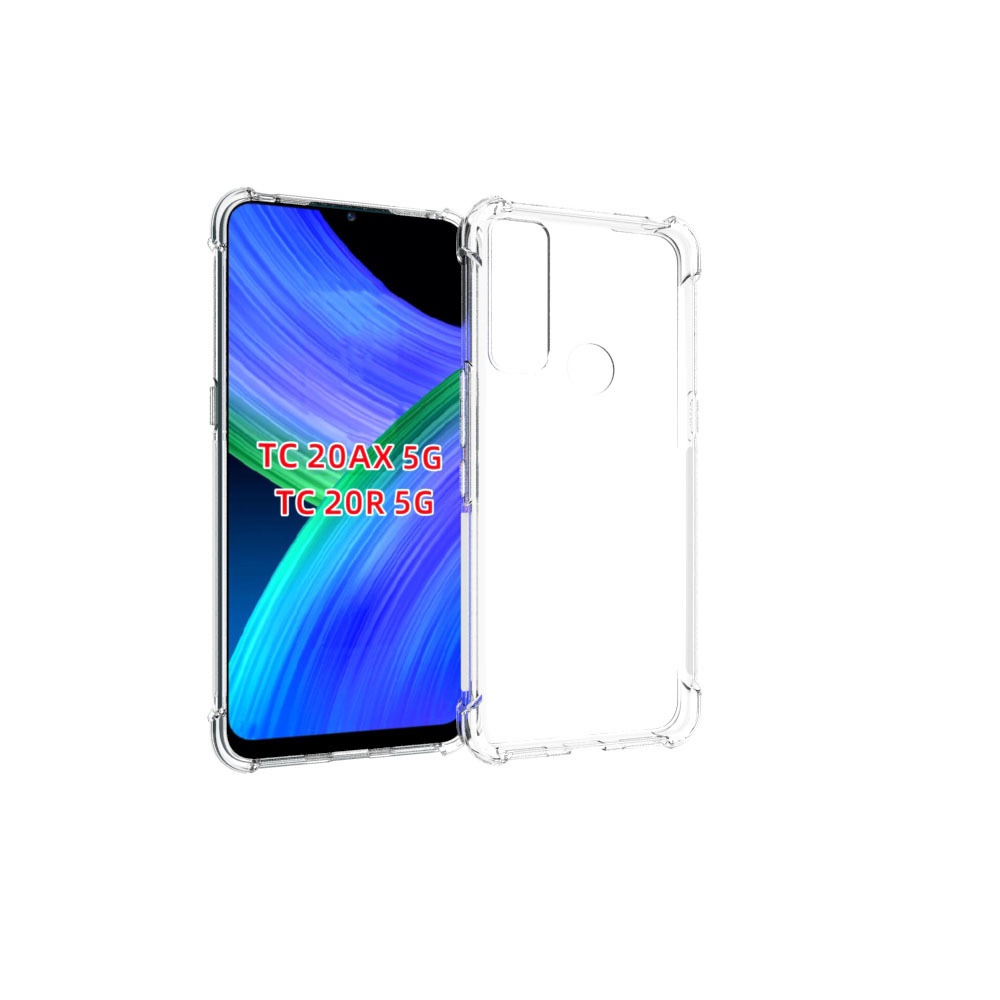 เคสมือถือใช้สำหรับ TCL 20R 5G แบบ TPU ใสเสริมขอบและมุมกันกระแทก