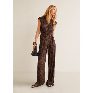 Mango Print Pleated Jumpsuit