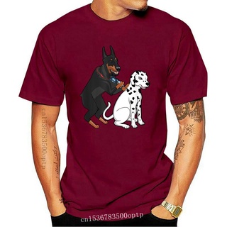 ขายดี เสื้อยืด พิมพ์ลาย Doberman Tattooing Spots on Dalmatian Funny Dog HEjmhh35JHgopo10 สไตล์คลาสสิกSize S-5XL