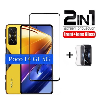 กระจกนิรภัย Poco F4 GT F3 M4 M3 X4 X3 Pro NFC 5G 4G Xiaomi Pocophone Mi ป้องกันหน้าจอโทรศัพท์ HD เลนส์กล้องฟิล์ม