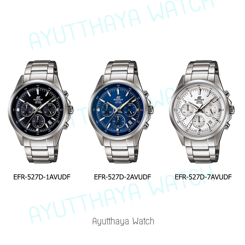 [ของแท้] Casio Edifice นาฬิกาข้อมือ รุ่น EFR-527D-1AVUDF, EFR-527D-2AVUDF, EFR-527D-7AVUDF