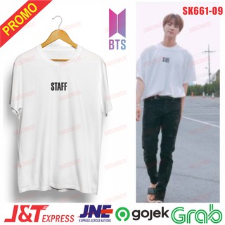 !! เสื้อยืด พิมพ์ลาย Bts jin member staff sk661 combed 30s สําหรับผู้ชาย และผู้หญิง