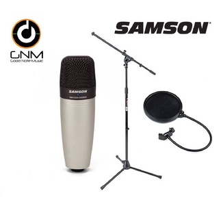 คอนเดนเซอร์ไมโครโฟน ไมค์สตูดิโอ SAMSON รุ่น C01 แถมฟรี ขาตั้งไมค์ + pop shield