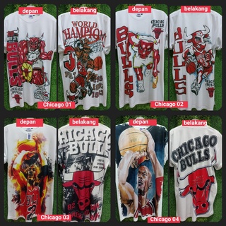 เสื้อยืด พิมพ์ลาย NBA BASKET Back And Forth series chicago bulls series 01-04 BANGKOK DISTRO FULLPRINT BASKET NBA chicago BIG SIZE XXL JUMBO BASKET XXL