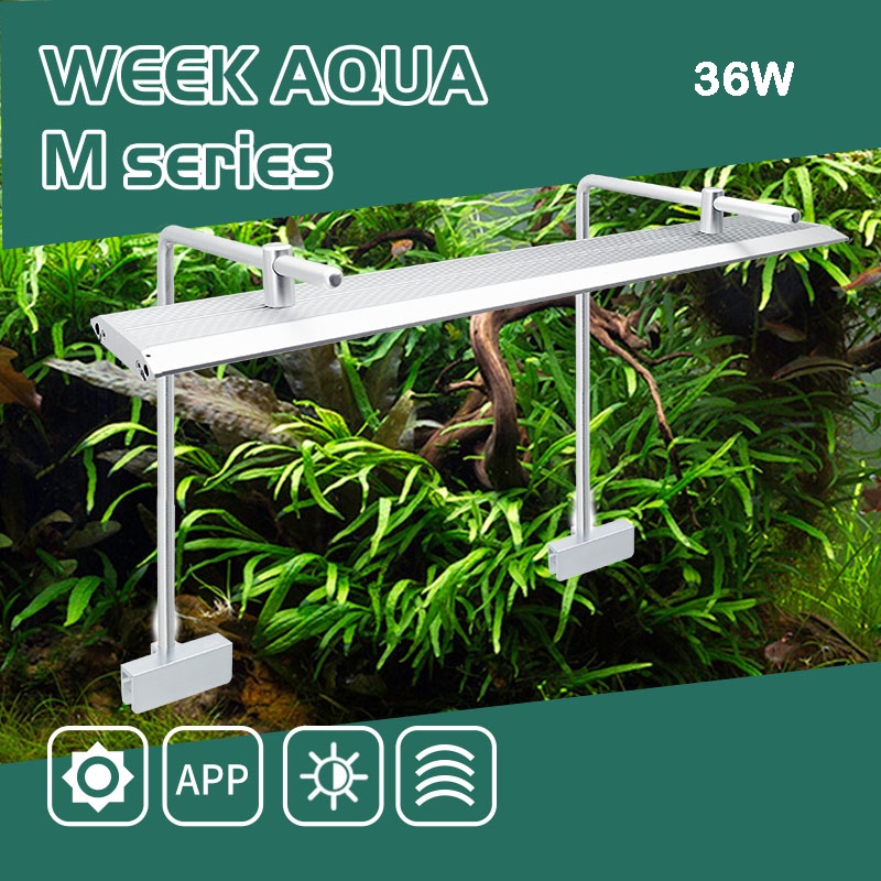 ใหม่ Week Aqua M Series 600 Pro / D Pro โคมไฟ RGB+UV ปรับตั้งค่าผ่านแอพพลิเคชั่น สำหรับไม้น้ำ ไม้อวบน้ำ ฮาโวเทีย ไทลอป
