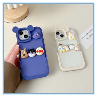 เคสไอโฟน เคส iPhone 14 pro max 3D Cartoon เคสโทรศัพท์ที่สามารถใช้เป็นขาตั้งได้ สำหรับ  Apple IPhone 13 Pro Xr  เคสไอโฟน11 เคสไอโฟน13 เคสไอโฟนxr เคสโทรศัพท์ซิลิโคน