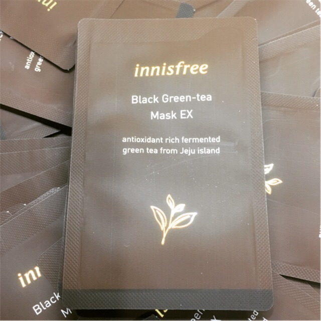 (ขั้นต่ำ10คละได้ มีเก็บเงินปลายทาง) innisfree black green tea mask 3ml