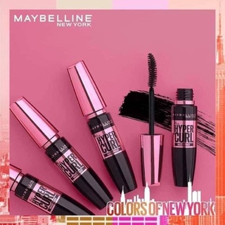 (แท้) สองรุ่น Maybelline Volume Express The Hypercurl เมย์เบลลีน นิวยอร์ก มาสคาร่า ปัดขนตา ขนตา หนา งอล กันน้ำ ฝาชมพู