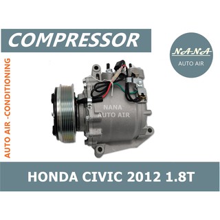 Compressor  HONDA CIVIC 2012 1.8T TRSE07 Grooves : 6PK Pulley Diameter : 110mm Rate Voltage  : 12V Refrigerant   : R134a