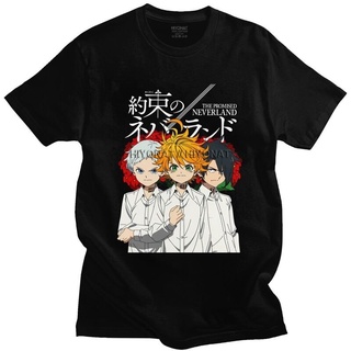 DRG เสื้อยืดแขนสั้น ผ้าฝ้าย พิมพ์ลายมังงะ The Promised Neverland No Neverland Emma Norman Ray สําหรับผู้ชาย