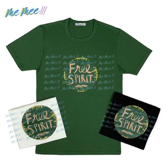 เสื้อยืดคอกลมเนื้อผ้าดี สกรีนลาย “ Free Spirit “