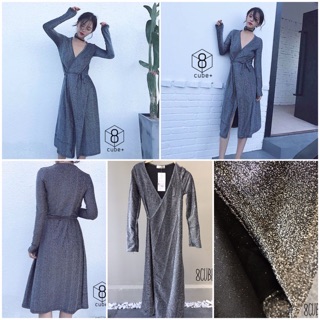 Leyna sparkle wrap dress