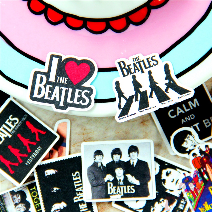 40Pcs/Set The Beatles Q-1 Rock Band Mini Diary Manual สติ๊กเกอร์ DIY Fashion Scrapbooks Album Decor Decals สติ๊กเกอร์