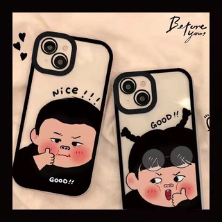 OPPO Reno 7 Z 5 F 5F 4G 5G A96 A76 A16 A54 A15 A15S A53 A33 2020 A52 A92 A31 A74 A95 A94 A1K A3S A9 A5 2020 A7 A5S A12 A11K A37 Reno7 Reno5 Neo 9 Cute Angel Eyes Couple Cartoon Nice Boy Good Girl Clear Soft Phone Back Case Cover 1STD 19