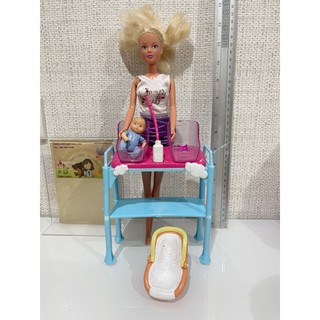 ตุ๊กตาSimba &amp; Fisherprice วินเทจ พร้อมเฟอร์นิเจอร์ สภาพ80%