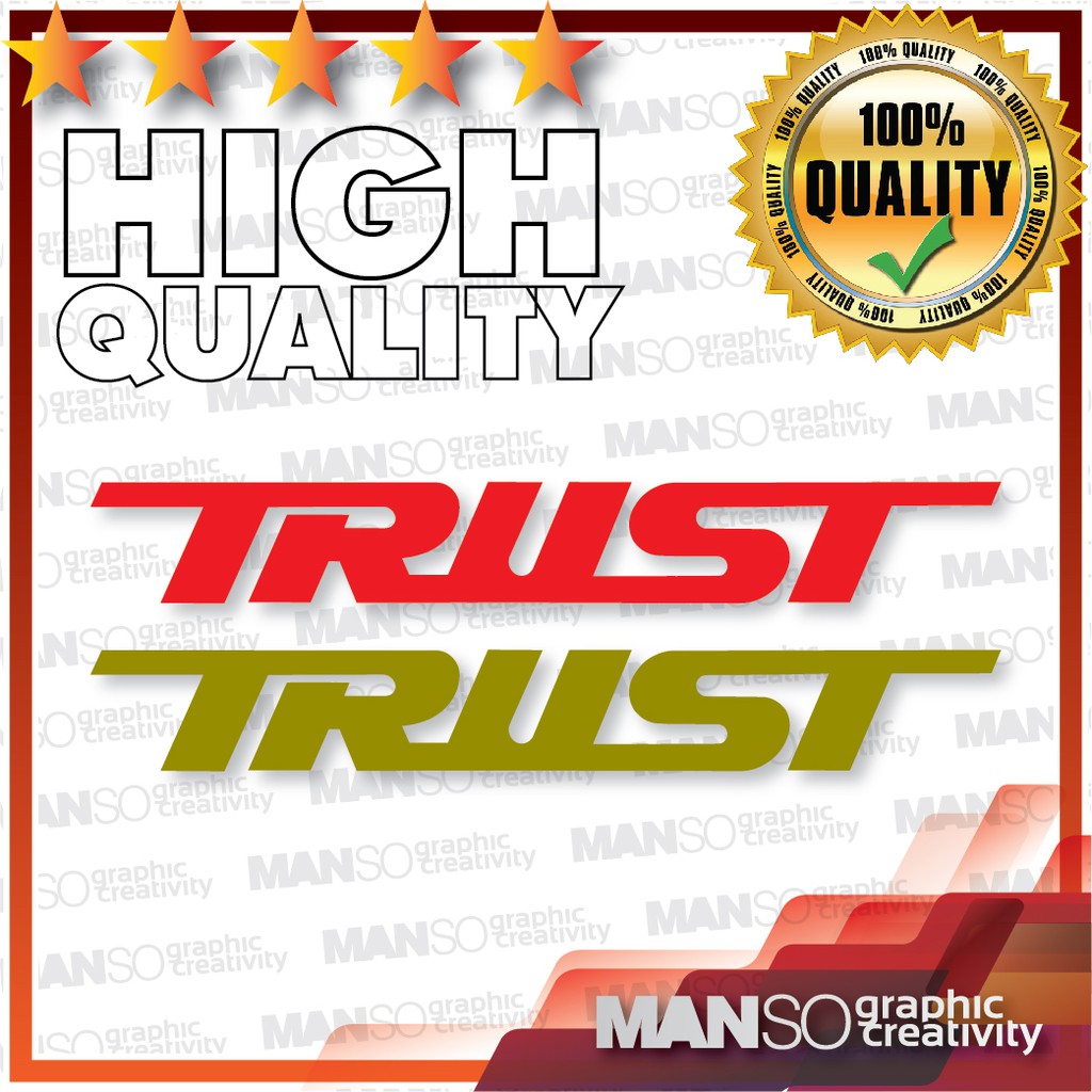 TRUST สติ๊กเกอร์ติดรถ สติ๊กเกอร์ JDM ญี่ปุ่น Toyota Honda Subaru