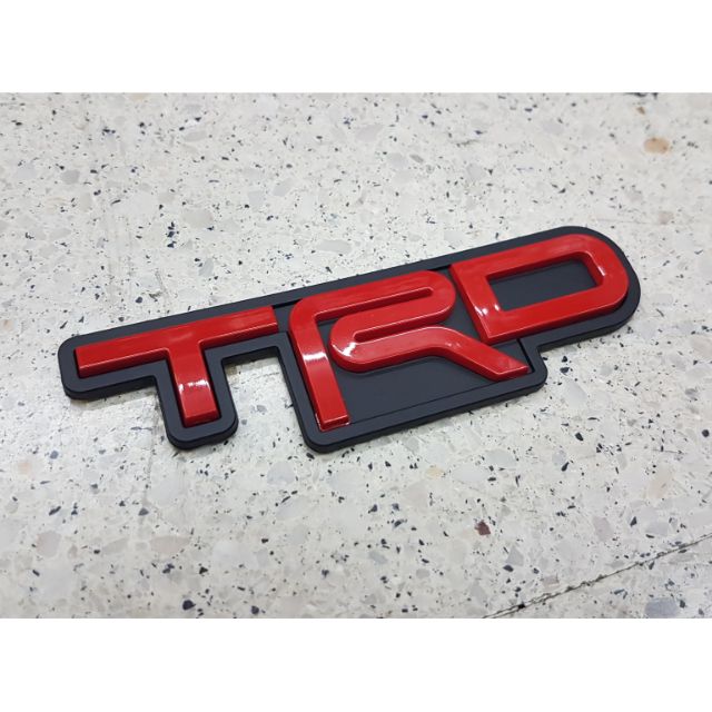 TRD TOYOTA REVO LOGO FRONT GRILL โลโก้ติดกระจังหน้า แบบกาว รีโว 2016 - 2020