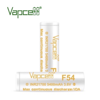 ถ่านชาร์จ Vapcell F54 INR21700 5400mAh 3.6V ของแท้ เช็คโค๊ตได้