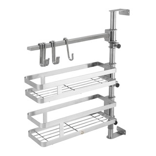 ชั้นเข้ามุม สเตนเลส 2ชั้น KECH Tiny3 STAINLESS STEEL RORATING WALL SHELF WITH RAIL AND HOOK KECH TINY 2-TIER