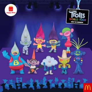 Trolls World Tour Happy Meal MC Donald Toy 2020 ( แยกชิ้น ) เเถมฟรี สตก