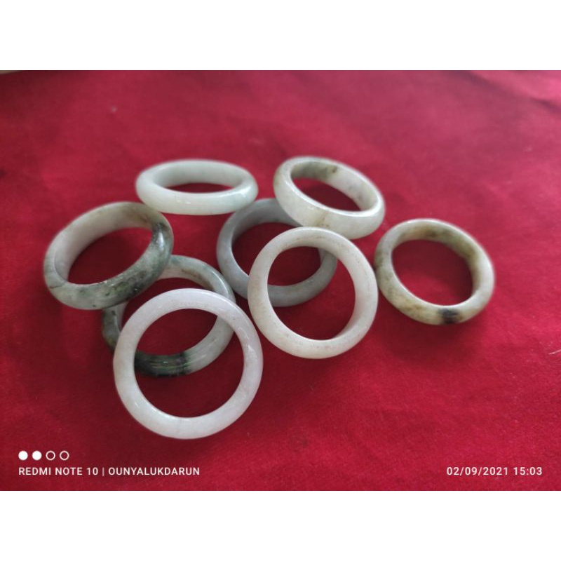 แหวนหยก หยกเขียว หยกขาว หยกฮกลกซิ่ว(สามสี)แท้ เกรดพรีเมี่ยม  import จาก พม่า