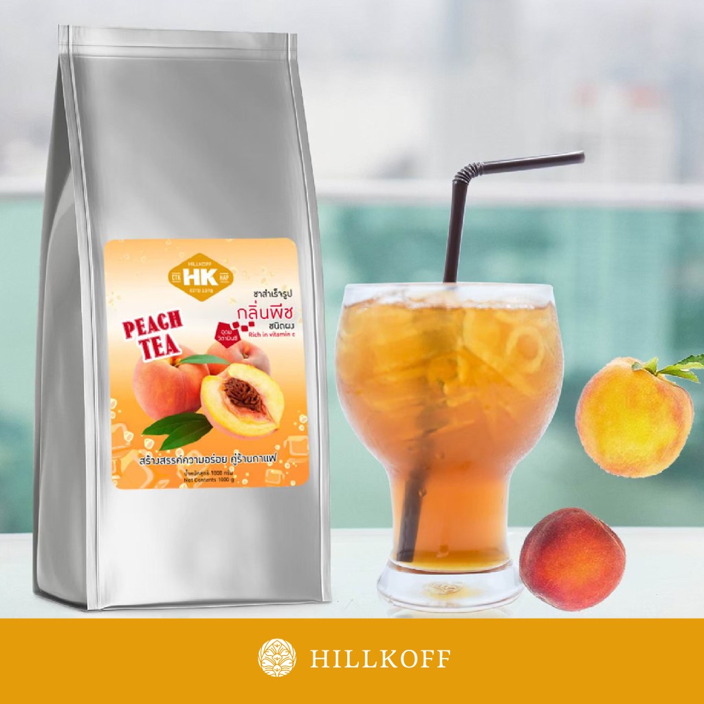 Hillkoff : Peach Tea : ชาสำเร็จรูป กลิ่นพีช ชนิดผง 1,000 g