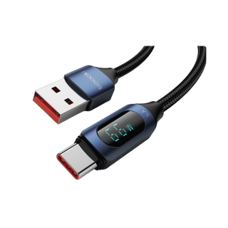 Toocki สายชาร์จดิจิทัล LED ชาร์จเร็ว 100W 66w 36W 12W 6A 5A 3A 2.4A type c ios usb type c ios สําหรับโทรศัพท์มือถือ Android Iphone