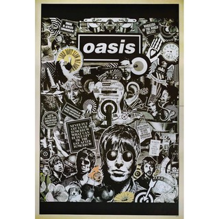 โปสเตอร์ รูปวาด กราฟฟิก วง ดนตรี ร็อก โอเอซิส OASIS (1991-2009) POSTER 24"x35" Inch English Rock Britpop