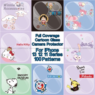 iPhone 13 Camera Lens Protector กระจกนิรภัย iPhone 12 Cartoon Film สำหรับ 11 Pro Max ฟิล์มกันรอย Clear Full Coverage Glass