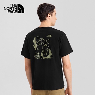 เสื้อยืดแขนสั้น ผ้าฝ้าย พิมพ์ลาย TheNorthFace North สวมใส่สบาย สําหรับคู่รัก | 7wdvS-5XL