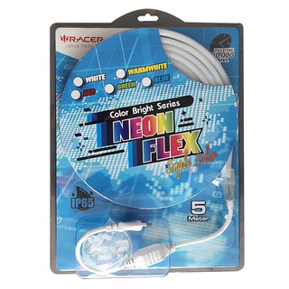 หลอดไฟ LED ไฟเส้น LED RACER NEON FLEX 35 วัตต์ 5 ม. สีเขียว หลอดไฟ โคมไฟ หลอดไฟ LED RIBBON NEON FLEX 35W 5M GR RAC