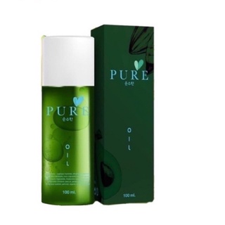 เพียวออยล์ ขวดเขียว ช่วยขจัดคราบดำ Pure Oil ขนาด100ml.(1ชิ้น)