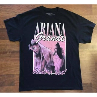 เสื้อแฟชั่นผญ เสื้อยืดผู้ชาย90 เสื้อยืดลายกราฟฟิก Ariana Grande Thank U NEXT เสื้อคู่ เสื้อยืดสีขาว