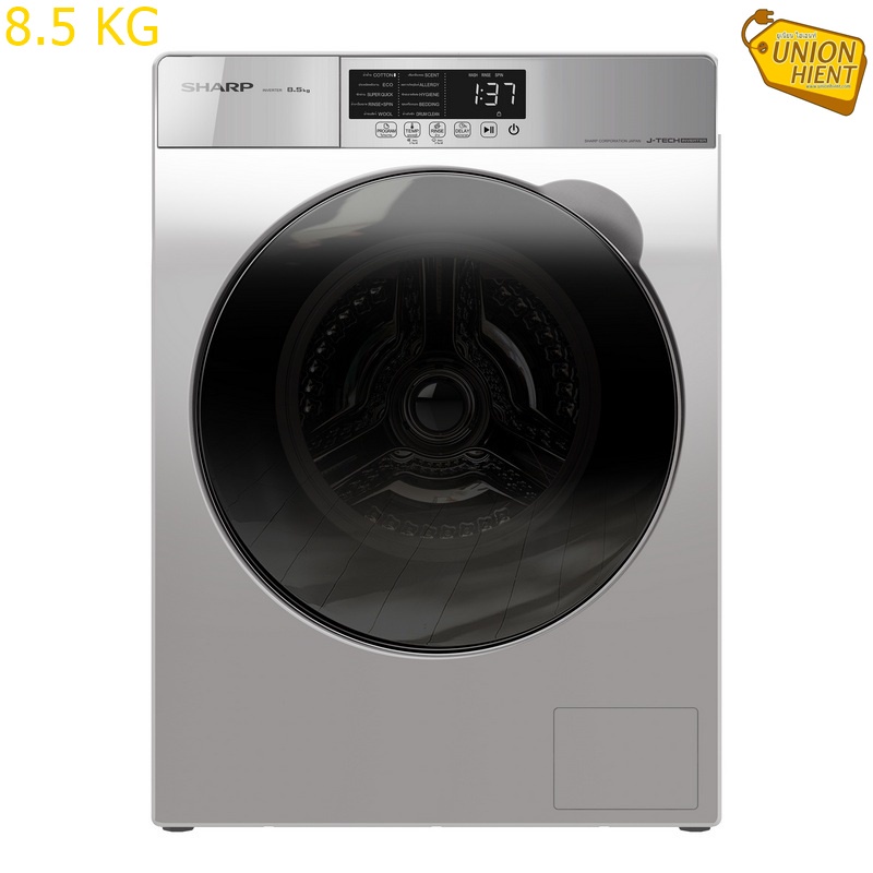 SHARP เครื่องซักผ้าฝาหน้า (8.5 kg) รุ่น ES-FK852ET-W