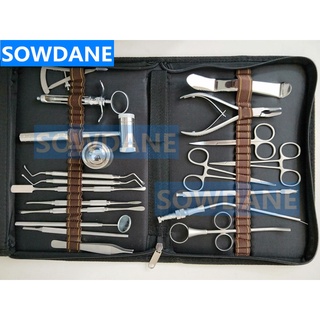 21 pcs/set High Quality Dental Implant set Dental Planting Surgery Operation kit with bag Dental Retractor elevator Plie