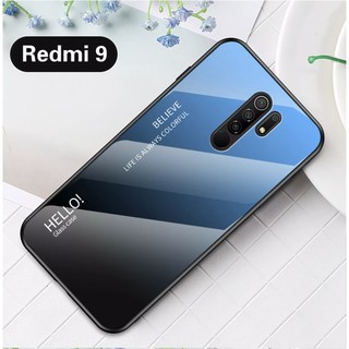 [ส่งจากไทย] Case Redmi 9 เคส เรดมี เคสกระจกสองสี เคสกันกระแทก เคส Redmi ขอบนิ่ม เคสกระจกไล่สี สินค้าใหม่