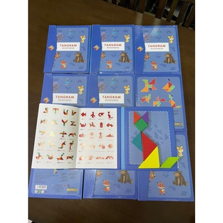 Tangram Puzzle montessori เกมตัวต่อปริศนา 7 ชิ้น ของเล่นตัวต่อเสริมทักษะบล็อคของเล่น ของเล่นฝึกสมองสำหรับเด็ก