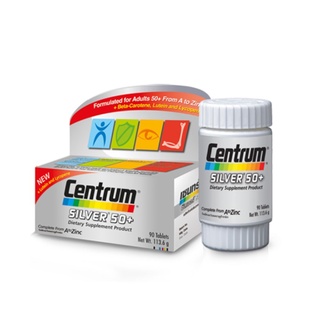 CENTRUM SILVER 50+ DIETARY SUPPLEMENT 30TABS เซนทรัม ซิวเวอร์ 50+ ผลิตภัณฑ์บำรุงสุขภาพ 30 เม็ด